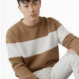 Try This Colourblocked Round Neck Long Sleeves Casual T-shirt-image-58