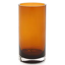 Pure Home and Living Brown Cylindrical Glass Vase image 2
