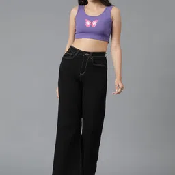 Stylecast X Kotty Women Printed Fitted Crop Top image 1
