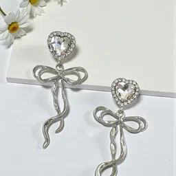 AVANT-GARDE PARIS Heart Shaped Drop Earrings image 5