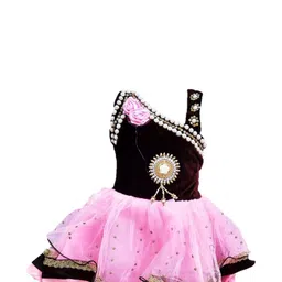dress collection Girls Midi/Knee Length Casual Dress (Pink, Sleeveless)Nice Dress-picture-29