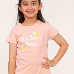 Campana Girls Typography Printed Round Neck Cotton T-shirt-picture-19