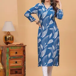 PURSHOTTAM WALA Women Printed Gotta Patti Floral Kurta-picture-21