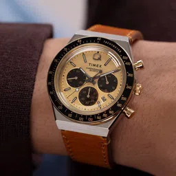 Timex Men Embellished Dial & Leather Straps Analogue Watch TW2W64400UJ image 2