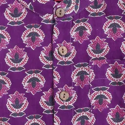 The Magic Wand Boys Ethnic Motifs Printed Mandarin Collar Kurta image 3