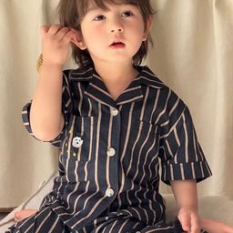 LULU & SKY Boys Striped Night suit-picture-16