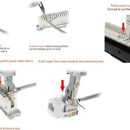 Divinext Smooth Punch Down Tool Krone Tool with Sensor, Scissors, Wire Hook & Blade Telecom Phone Wire Cable Module RJ11 RJ45 Cat5 Ethernet Network Patch Panel Faceplate Tool Original Classic Krone Tool Network Interface Card image 3