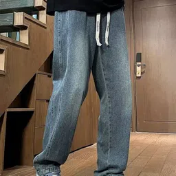 StyleCast Men Wide Leg Mid-Rise Light Fade Jeans image 4