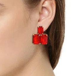 DZINETRENDZ Geometric Drop Earrings image 2