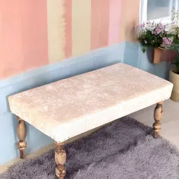 Ikiriya Beige Textured Sheesham Wood2 Seater Anti Skid Bench-image-5