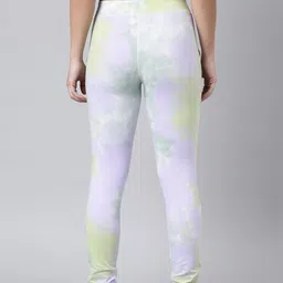 SHOWOFFFF Women Abstract Printed Slim Fit Cotton Track Pants image 4