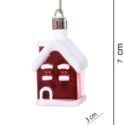 TAYHAA Set Of 8 Red & White Snowy Home Hangings image 2