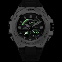 V2A Men Patterned Dial & Bracelet Style Straps Analogue Watch V2A-CS-1706A-Silver-0 image 2