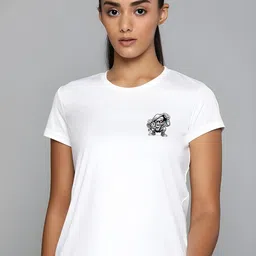 DressBerry Women White Polyester Printed Tshirts image 4