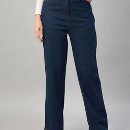 Orchid Blues Women Flared High-Rise Slash Knee Jeans-picture-20