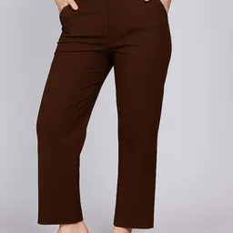 NU CLOTHS Women Relaxed High-Rise Regular Fit Regular Trousers-image-66