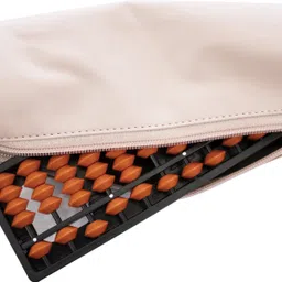 spillbox Abacus Math Learning Kit for Kids 13 Rod Brown with Square Pouch -Pink image 3