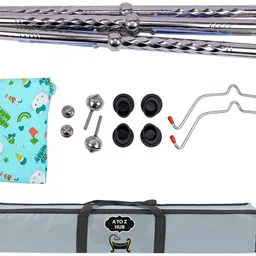 a to z hub folding Unisex Baby Cradle/ghodiyu/Swing/jhula With Hammock cloth image 3