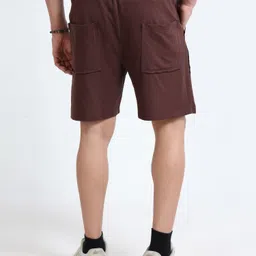q-cut Self Design Men Brown Casual Shorts image 2