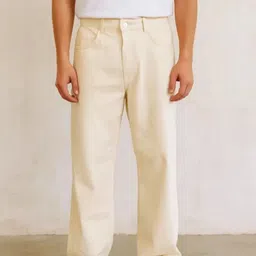 jeancherry Men Regular Mid Rise Beige Jeans-picture-23