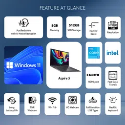 Acer Aspire 5 15 Intel Core i3 13th Gen 1305U - (8 GB/512 GB SSD/Windows 11 Home) A515-58M Thin and Light Laptop image 2