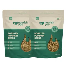 Nourish You Organic Roasted Pumpkin Seeds - Gluten free & Protein rich , Healthy Snacks -Pack of 2 ( 100g each)-image-42