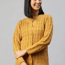 Pierre Carlo Cable Knit Cardigan with Embellished Detail-image-46