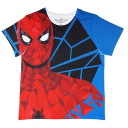 Marvel by Wear Your Mind Boys Blue & White Printed Round Neck T-shirt-picture-23