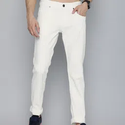 HERE&NOW Men White Skinny Fit Light Fade Stretchable Jeans image 1