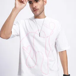 glitchez Hearts Everywhere Printed Oversized T-shirt-picture-10