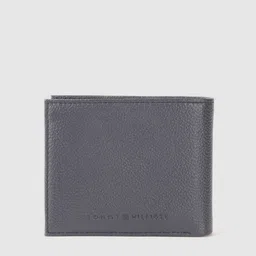 Tommy Hilfiger Men Grey Textured Leather Two Fold Wallet image 2