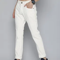 HERE&NOW Men White Skinny Fit Light Fade Stretchable Jeans image 2