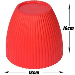 Kuber Industries Yellow 5 Pcs Textured Flower Pot image 3