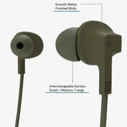 Wings Glide Neckband with Mic (Olive Green) image 5