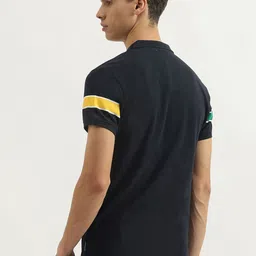 United Colors of Benetton Men Typography Printed Polo Collar Pure Cotton T-Shirt image 4