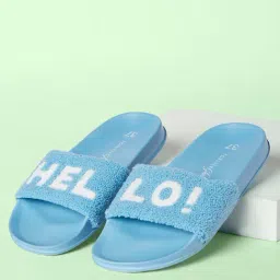 Forever Glam by Pantaloons Women's Blue Slides-image-57