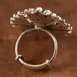 Jaypore Silver Zahra Statement Ring image 3