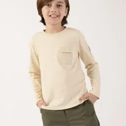 One Friday Kids Beige Cotton T-Shirt-picture-26