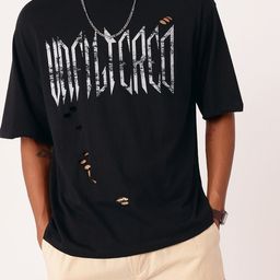 Kook N Keech Street Grunge Fish Eye Cut-Outs Printed Relaxed Fit T-shirt-picture-31