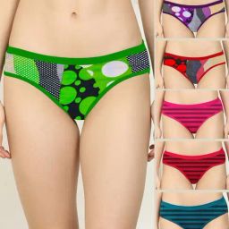 AROUSY Green & Red Printed Bikini Panties - Pack Of 6-picture-44