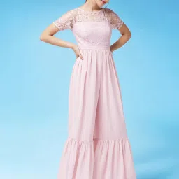 Miss Chase Pink Floral Print Jumpsuit image 4