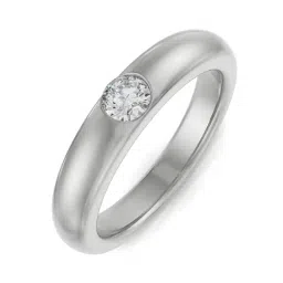 EMORI White Gold Sleek Round Band-image-72