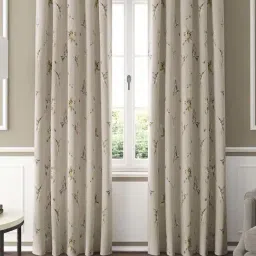 GM Meadow Prints Grommet Grey Cotton 7 Ft. Door Curtain - Set of 2-picture-40
