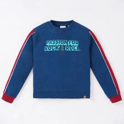 Ed-a-Mamma Kids Blue & Red Cotton Printed Full Sleeves Sweatshirt-picture-9
