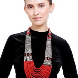 Imli Street Red & Silver Necklace-picture-48