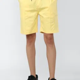 Forever 21 Yellow Cotton Regular Fit Shorts-picture-30