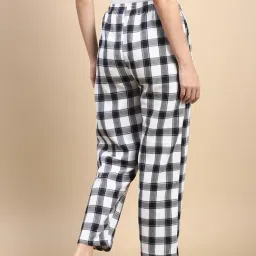 Kryptic Navy Blue & White Cotton Relaxed Fit Printed Lounge Pants - Pack of 2 image 2