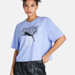 Puma Lavender Blended Graphic Print Graphic Prints T-Shirt-picture-19