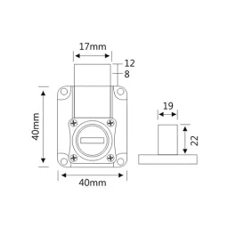 DiSS 22 mm Zinc Chrome Plated Finish Door Lock (Pack of 2) image 3