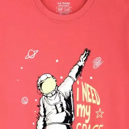 Nap Chief Unisex Red Cotton Printed T-Shirts image 4